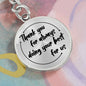 Engraved Thank you Keychain Thankful for you Appreciation gift, Stainless Steel key chain, token of appreciation for work, caregiver present - I Love Heartstrings