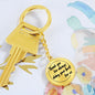 Engraved Thank you Keychain Thankful for you Appreciation gift, Stainless Steel key chain, token of appreciation for work, caregiver present - I Love Heartstrings