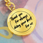 Engraved Thank you Keychain Thankful for you Appreciation gift, Stainless Steel key chain, token of appreciation for work, caregiver present - I Love Heartstrings