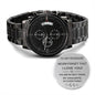 Engraved Watch for Husband I Love You Black Chronograph Watch Gift for Anniversary, Birthday, for him, Father's Day - I Love Heartstrings