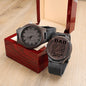 Engraved Wooden Watch for Dad with Message on Back - I Love Heartstrings