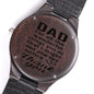 Engraved Wooden Watch for Dad with Message on Back - I Love Heartstrings