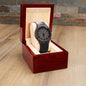 Engraved Wooden Watch for Dad with Message on Back - I Love Heartstrings