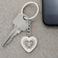 Firefighter mom gift keychain for mom from firefighter gift to mom engraved heart keychain - I Love Heartstrings