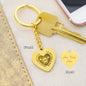 Firefighter mom gift keychain for mom from firefighter gift to mom engraved heart keychain - I Love Heartstrings
