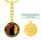 Firefighter Son's Mom Circle Keychain in Stainless or Gold - I Love Heartstrings