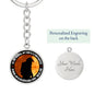 Firefighter Son's Mom Circle Keychain in Stainless or Gold - I Love Heartstrings
