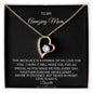 Forever Love Heart Necklace for Mom with Personalized Message Card - I Love Heartstrings