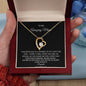 Forever Love Heart Necklace for Mom with Personalized Message Card - I Love Heartstrings