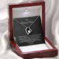 Forever Love Heart Necklace for Mom with Personalized Message Card - I Love Heartstrings