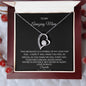 Forever Love Heart Necklace for Mom with Personalized Message Card - I Love Heartstrings