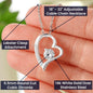 Forever Love Heart Necklace for Mom with Personalized Message Card - I Love Heartstrings