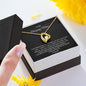 Forever Love Heart Necklace for Mom with Personalized Message Card - I Love Heartstrings