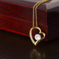 Forever Love Heart Necklace for Mom with Personalized Message Card - I Love Heartstrings