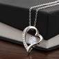 Forever Love Heart Necklace for Mom with Personalized Message Card - I Love Heartstrings