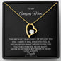 Forever Love Heart Necklace for Mom with Personalized Message Card - I Love Heartstrings