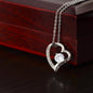 Forever Love Heart Necklace for Mom with Personalized Message Card - I Love Heartstrings