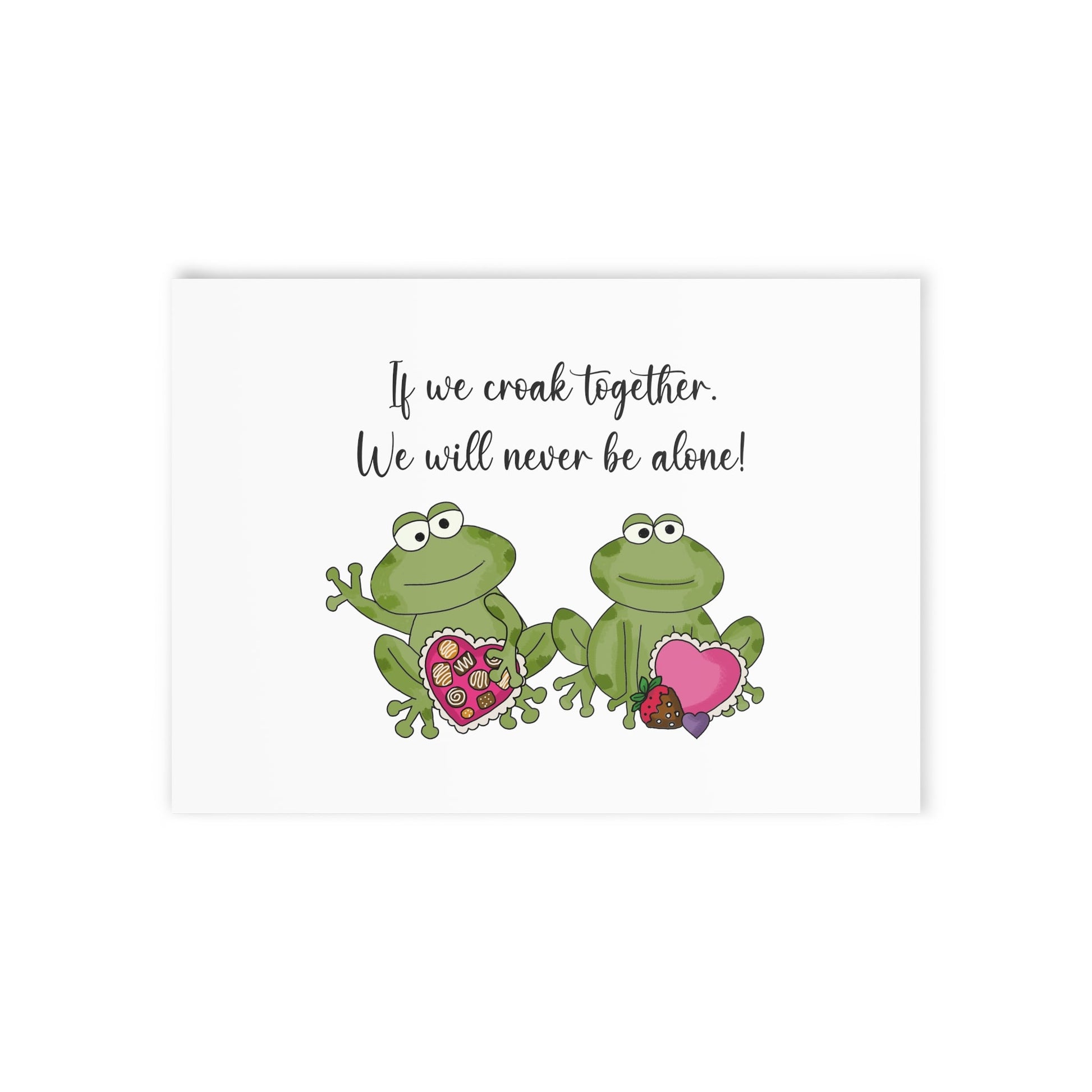 Frog Couple Greeting Card - I Love Heartstrings