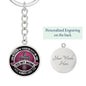 Gift for Mom Quote God Blessed Me Circle Steel Keychain - I Love Heartstrings