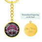 Gift for Mom Quote God Blessed Me Circle Steel Keychain - I Love Heartstrings