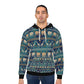 Giraffe and Elephant AOP Unisex Pullover Hoodie - I Love Heartstrings
