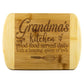 Grandma's Kitchen Good Food Bamboo Cutting Board - I Love Heartstrings