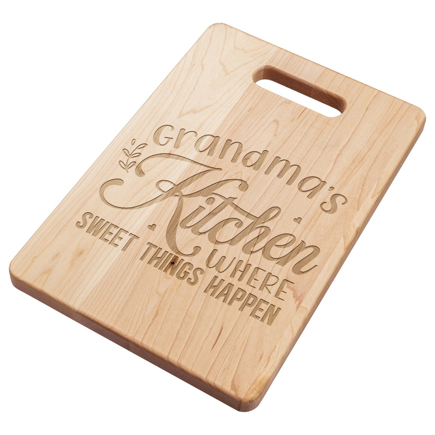 Grandma's Sweet Things Handcrafted Maple Cutting Board - I Love Heartstrings