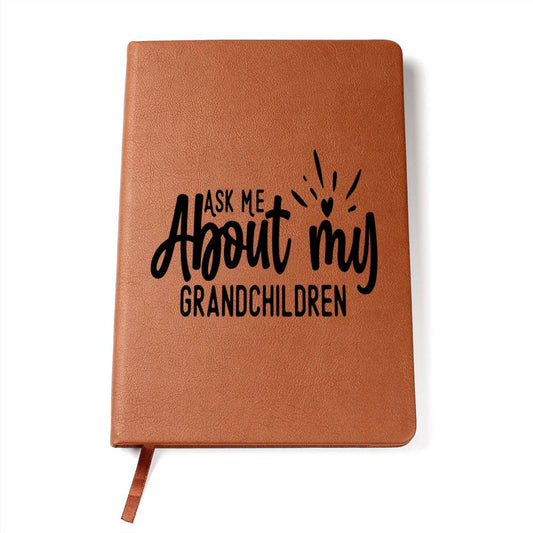Grandmother Journal Keepsake Ask Me About my Grandchildren notebook - I Love Heartstrings