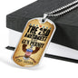 Gun owner gift, 2nd Amendment dog tag necklace, personalized for gun lovers, surgical steel pendant - I Love Heartstrings
