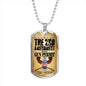 Gun owner gift, 2nd Amendment dog tag necklace, personalized for gun lovers, surgical steel pendant - I Love Heartstrings