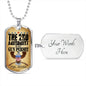 Gun owner gift, 2nd Amendment dog tag necklace, personalized for gun lovers, surgical steel pendant - I Love Heartstrings