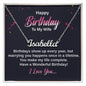 Happy Birthday Name Necklace for Wife - I Love Heartstrings