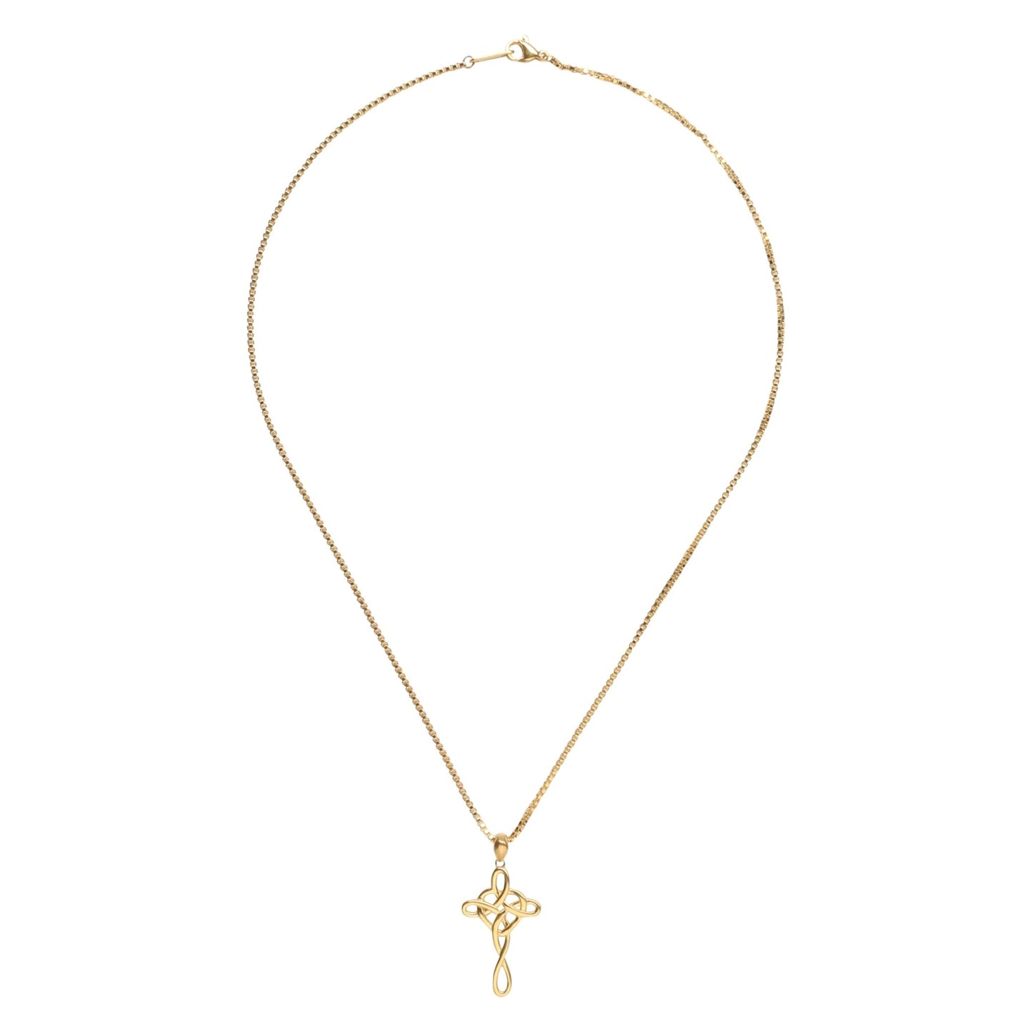 "Happy Mother's Day" 14k Gold Infinity Cross Pendant Necklace with Message card Gift for mom mothers day gifts birthday gifts cross for mom - I Love Heartstrings
