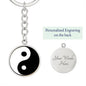 His and hers Couple keychain Yin and Yang, Personalized Wedding present keychain, Anniversary gift - I Love Heartstrings
