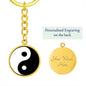 His and hers Couple keychain Yin and Yang, Personalized Wedding present keychain, Anniversary gift - I Love Heartstrings