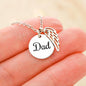 In Honor of Dad in Heaven Keepsake Memorial Remembrance Necklace - I Love Heartstrings
