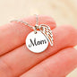 In Honor of Mom in Heaven Keepsake Memorial Remembrance Necklace - I Love Heartstrings