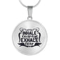 Inhale Courage Exhale Fear Circle Necklace - I Love Heartstrings