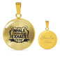 Inhale Courage Exhale Fear Circle Necklace - I Love Heartstrings