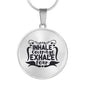 Inhale Courage Exhale Fear Circle Necklace - I Love Heartstrings