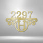 Initial Address Monogram - Steel Sign - I Love Heartstrings