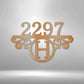 Initial Address Monogram - Steel Sign - I Love Heartstrings