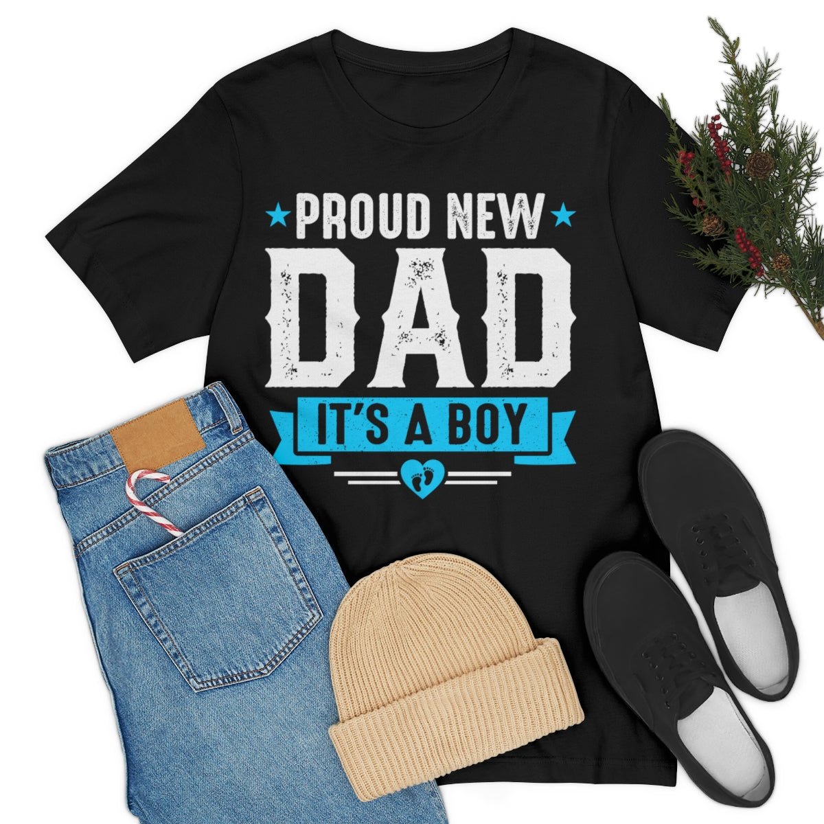 It's a Boy Dad Short Sleeve Tee Pregnancy announcement shirt for him Gift for new dad t-shirt New Dad shirt - I Love Heartstrings