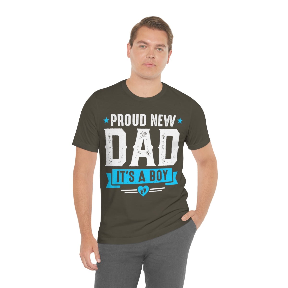 It's a Boy Dad Short Sleeve Tee Pregnancy announcement shirt for him Gift for new dad t-shirt New Dad shirt - I Love Heartstrings
