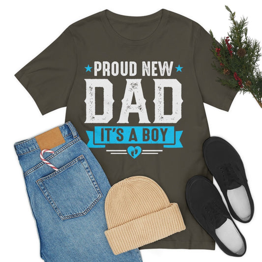 It's a Boy Dad Short Sleeve Tee Pregnancy announcement shirt for him Gift for new dad t-shirt New Dad shirt - I Love Heartstrings