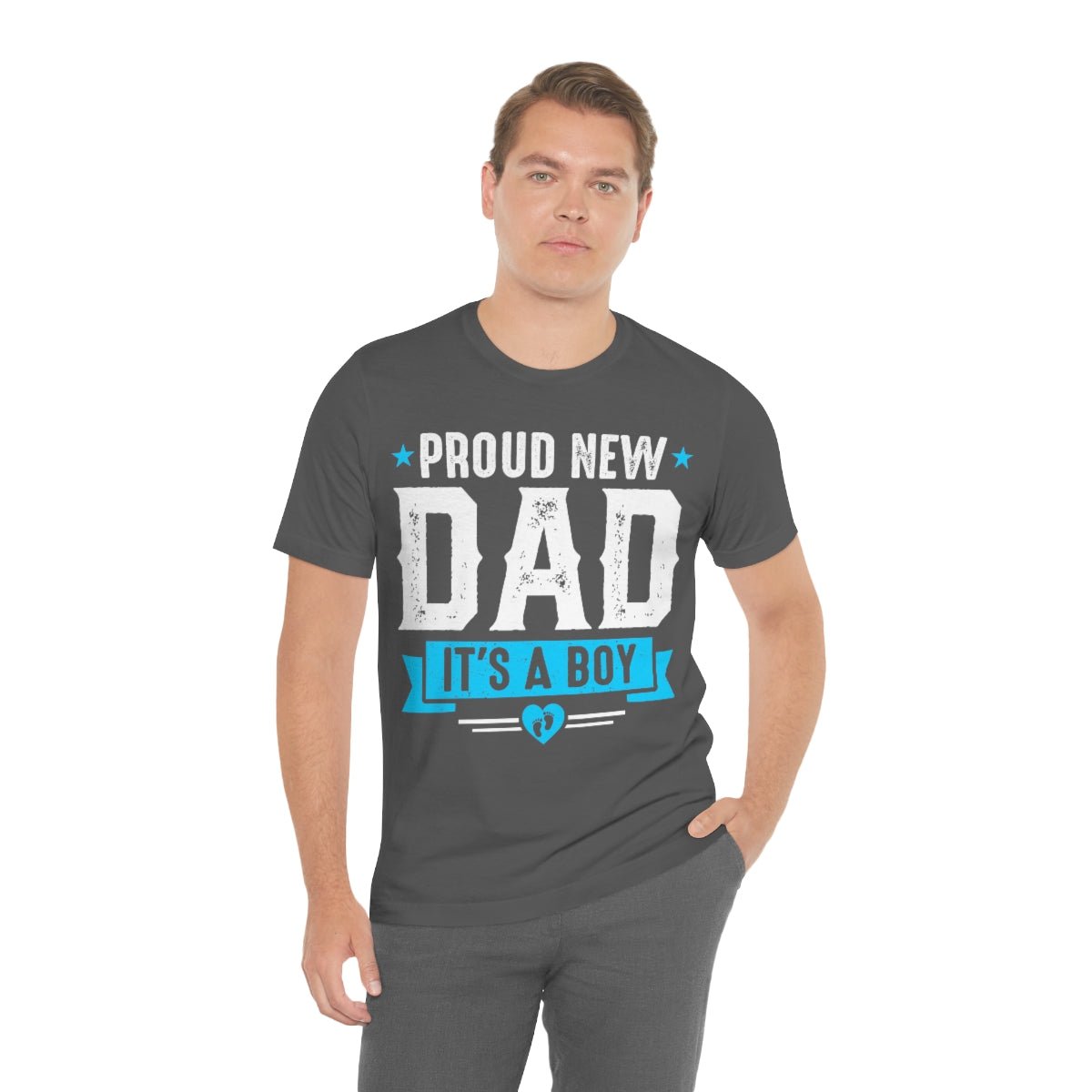 It's a Boy Dad Short Sleeve Tee Pregnancy announcement shirt for him Gift for new dad t-shirt New Dad shirt - I Love Heartstrings
