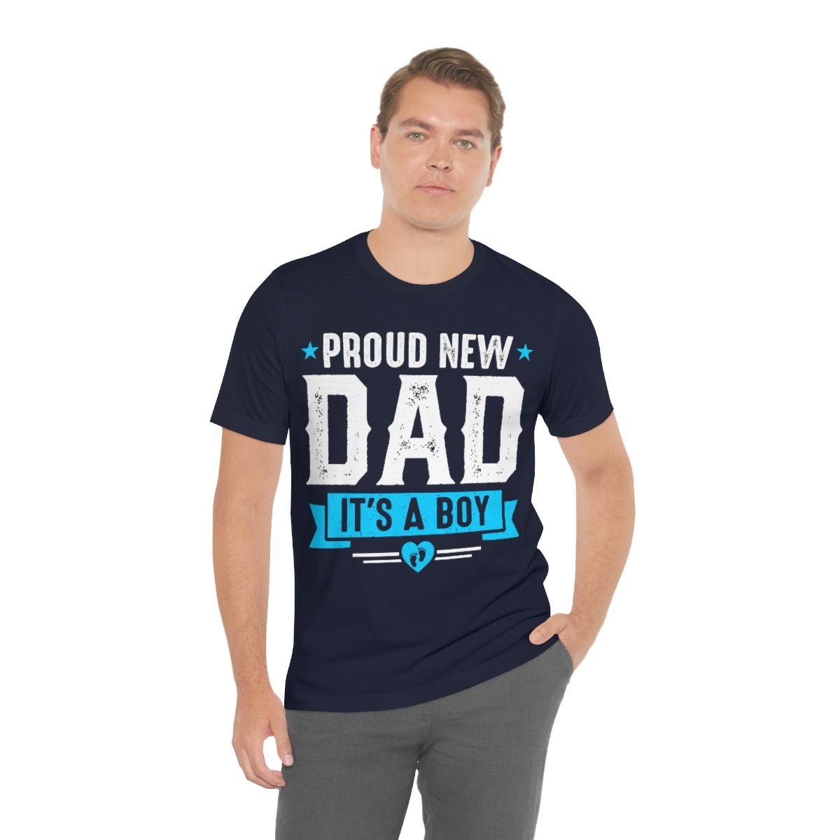 It's a Boy Dad Short Sleeve Tee Pregnancy announcement shirt for him Gift for new dad t-shirt New Dad shirt - I Love Heartstrings
