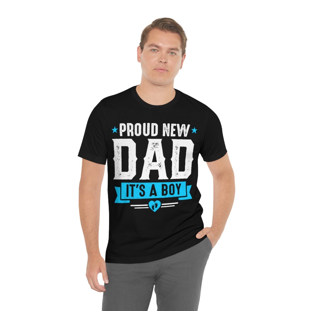 It's a Boy Dad Short Sleeve Tee Pregnancy announcement shirt for him Gift for new dad t-shirt New Dad shirt - I Love Heartstrings