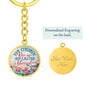Keychain for mother keepsake gift with personalization and quote for mom - I Love Heartstrings