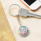 Keychain for mother keepsake gift with personalization and quote for mom - I Love Heartstrings